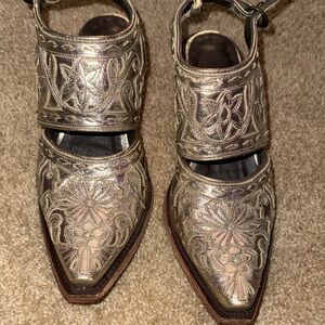 Elegant Lane Metallic Women's Mules